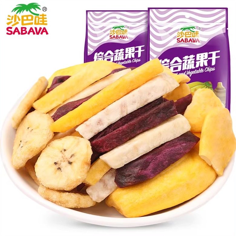 临期特卖特价沙巴哇综合蔬果干100g蔬菜干水果干果蔬干零食果蔬脆