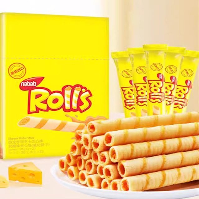 临期特卖特价印尼进口丽芝士心棒奶酪夹心卷180g纳宝帝nabati零食