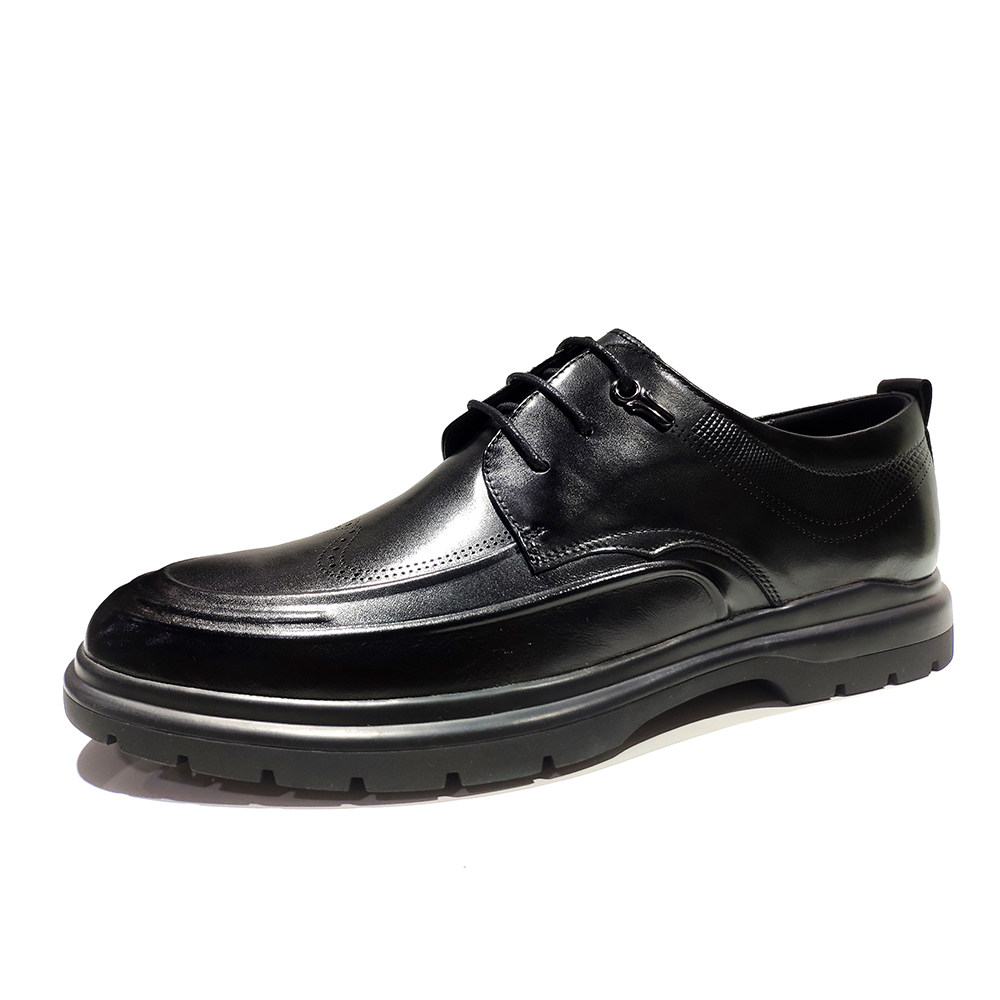 保罗盖帝皮鞋男新款商务正装休闲皮鞋秋季男士英伦布洛克韩版男鞋