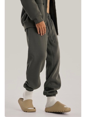 WetGrade秋冬加厚纯色休闲加绒束脚卫裤