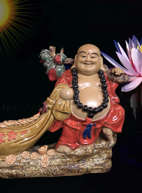 陶瓷家居摆设电视柜大肚弥勒佛