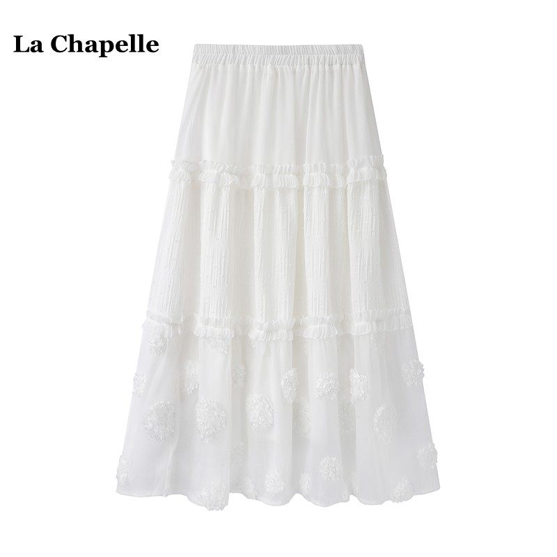 拉夏贝尔/La Chapelle高级感白色蓬蓬半身裙女春夏新款法式蛋糕裙,女装/女士精品,半身裙,淘宝优惠券,粉丝福利购,淘宝优惠卷