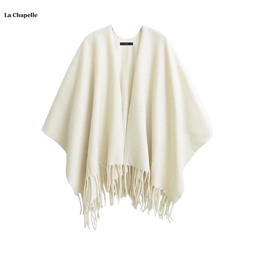 拉夏贝尔/La Chapelle高级感外搭披风斗篷女秋冬旅游保暖护肩披肩