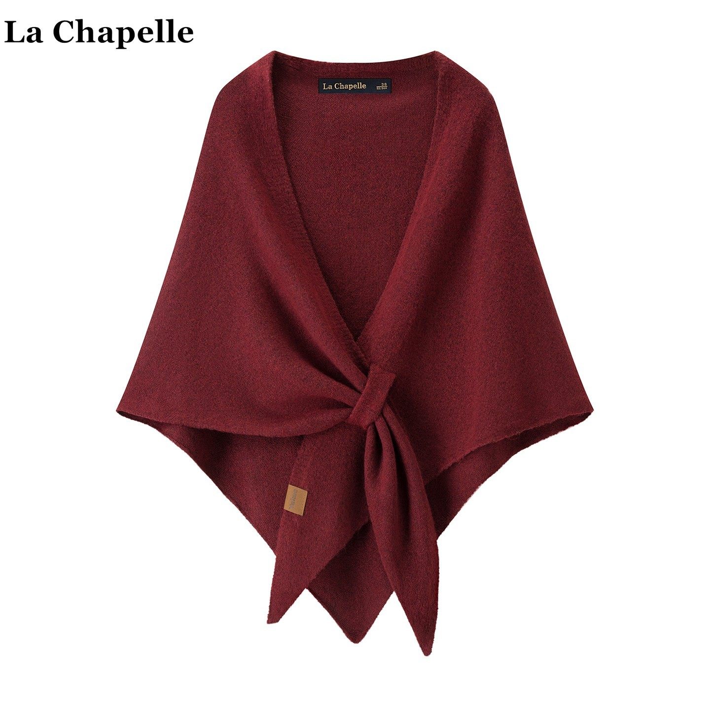 拉夏贝尔/La Chapelle高级感纯色针织披肩女外搭三角巾披风围巾,服饰配件/皮带/帽子/围巾,围巾/丝巾/披肩,淘宝优惠券,粉丝福利购,淘宝优惠卷