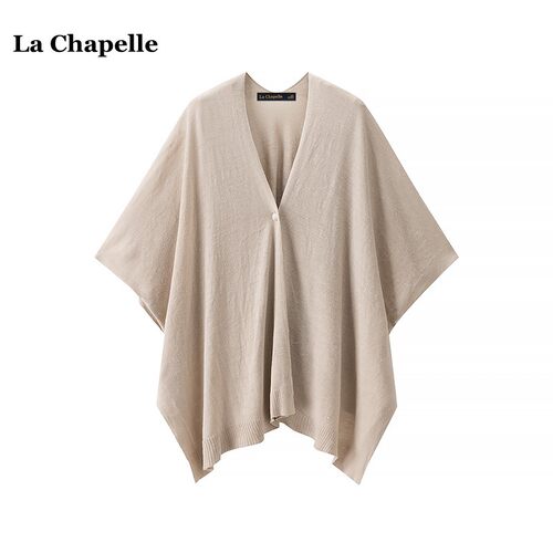 拉夏贝尔/La Chapelle空调衫披肩外搭女春秋薄款宽松慵懒针织开衫
