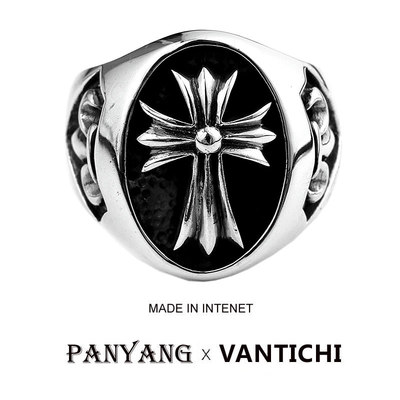 VANTICHI进口正品纯银十字架戒指