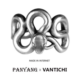[智慧X灵性]-品牌正品-小众轻奢VANTICHI纯银蛇男戒指女指环个性