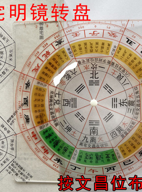 中式杨公八宅明镜转盘4.5寸 绘图阳宅三要八宅派阳宅十书立向包邮