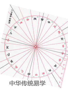 15公分集福堂二十四山风水罗盘透明立极尺蒋大鸿立向堪舆三元水法