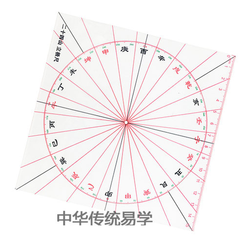 15公分集福堂二十四山风水罗盘透明立极尺蒋大鸿立向堪舆三元水法