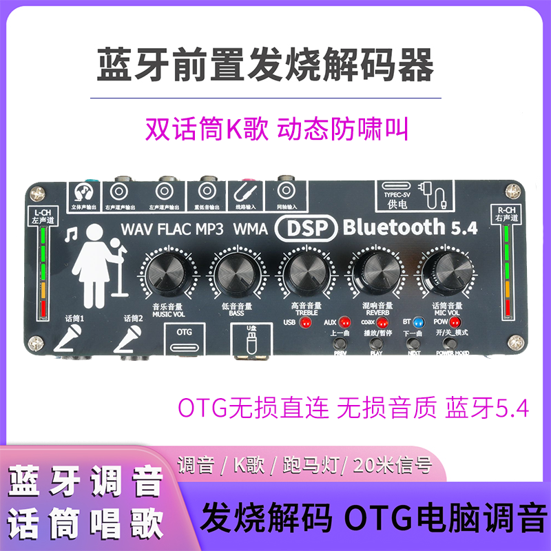 发烧蓝牙前置板话筒K歌混响调音