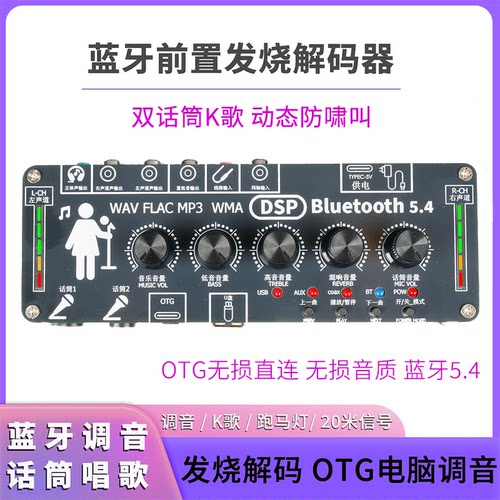 发烧蓝牙前置板话筒K歌混响调音