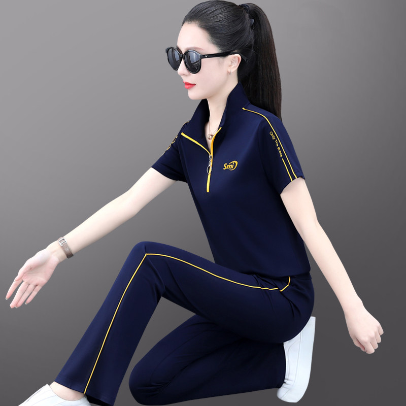 休闲运动服套装女士夏装薄款20休闲运动套装