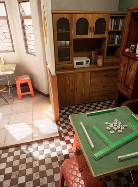 UE4虚幻5 Hong Kong Public Housing 香港室内 复古道具模型