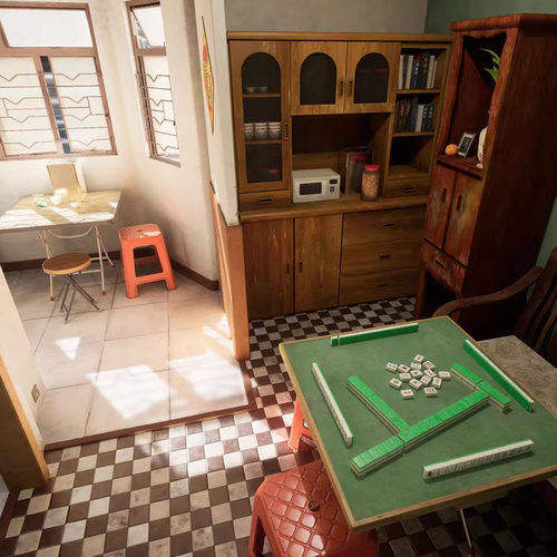 UE4虚幻5 Hong Kong Public Housing 香港室内 复古道具模型