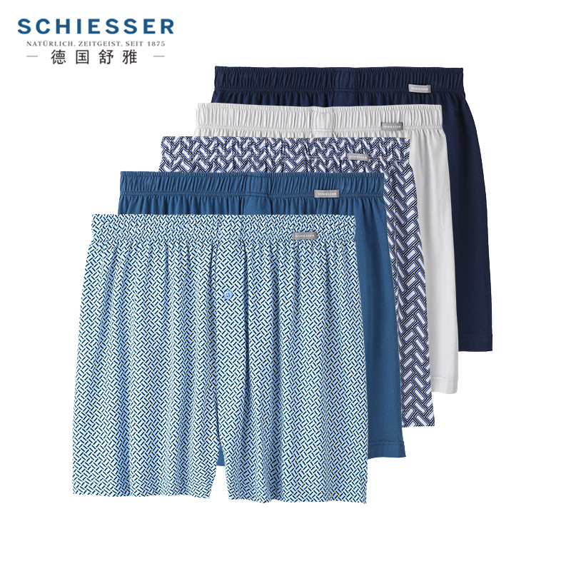 舒雅4分裤纯棉男宽松睡裤