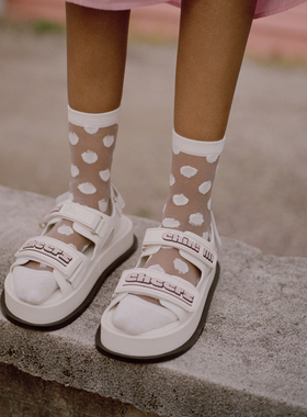 CHINCHIN官方原创设计师鞋履｜“CHEERS”魔术贴厚底中跟凉鞋