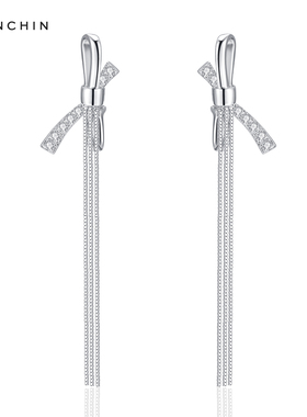 CHINCHIN 原创设计师配饰｜甜美少女蝴蝶结链条耳针