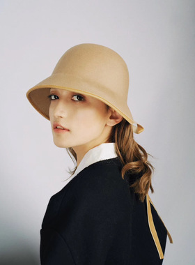 {周冬雨同款}CHINCHIN 原创设计师礼帽｜赫本绑带圆顶礼帽