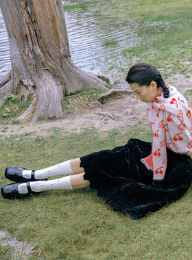 CHINCHIN官方原创设计师鞋履｜方头复古交织玛丽珍厚底中跟单鞋