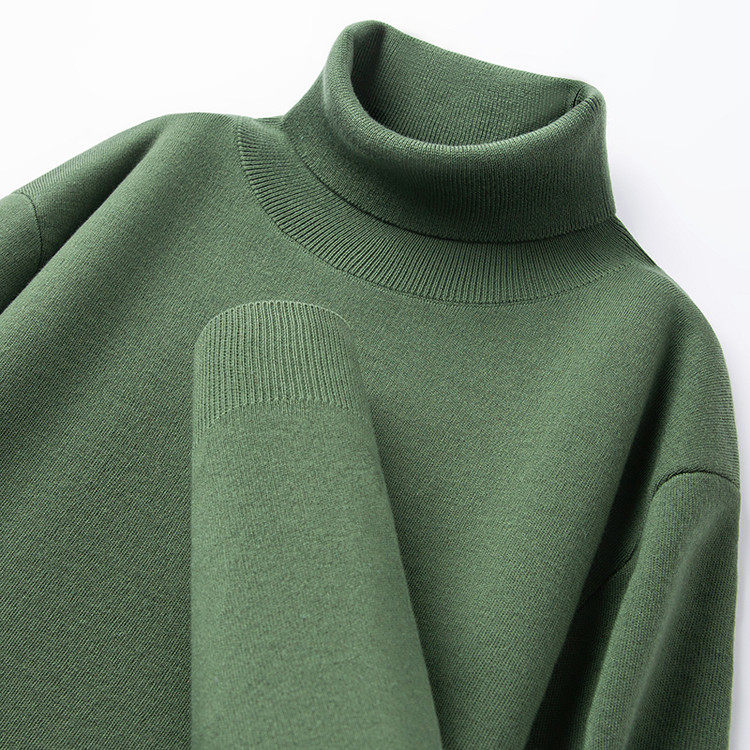 高翻领羊绒冬季青春活力风套头针织衫/毛衣