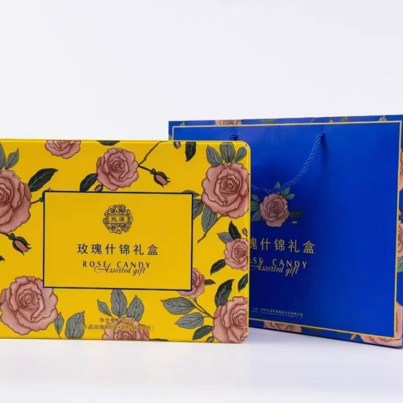 玫瑰水晶软糖玫瑰味阿胶味软糖糖果果脯玫瑰什锦礼盒包邮