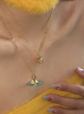 立体图形星球锁骨链项链