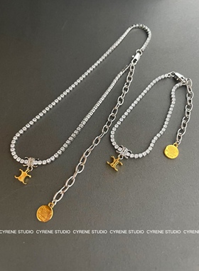 凯旋门满钻项链女choke锁骨链