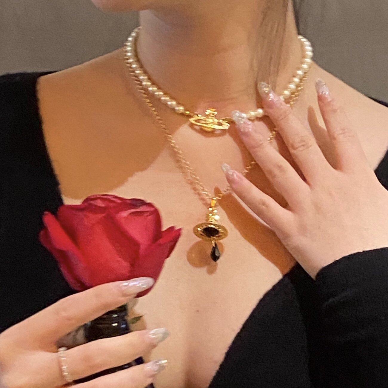 西太后土星项链女小众