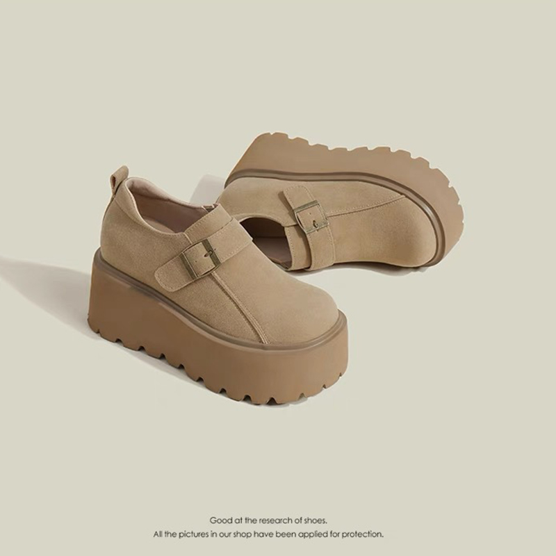 小码厚底松糕鞋女3233加绒博肯鞋