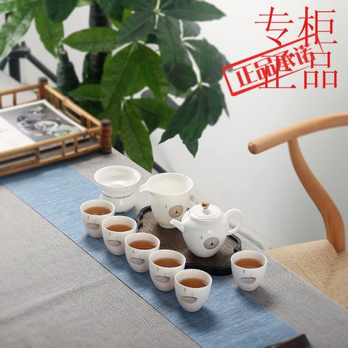 茶具套装羊脂白玉白瓷现货功夫家