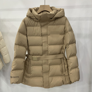 中长款 实拍正品 新款 2025冬季 鹅绒羽绒服女收腰加厚 文佳英同款