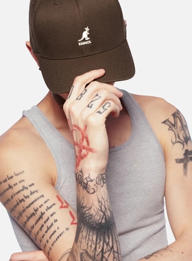 Kangol Flexfit Baseball Hat袋鼠经典帽子男女硬顶棒球帽弯檐帽