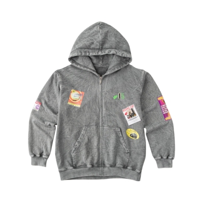 Ssstufff电话亭图案拉链外套