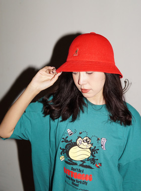 Kangol Tropic Casual袋鼠帽子春夏网眼款遮阳防晒透气圆顶渔夫帽