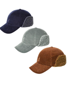 Kangol Cozy Cord Earflap BB袋鼠舒适灯芯绒护耳BB帽棒球帽