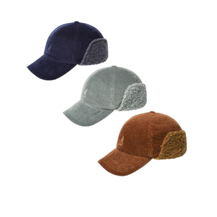 Kangol Cozy Cord Earflap BB袋鼠舒适灯芯绒护耳BB帽棒球帽