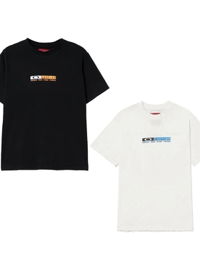 PIET x Oakley Caution Ripped T-shirt联名破坏做旧警示logoT恤