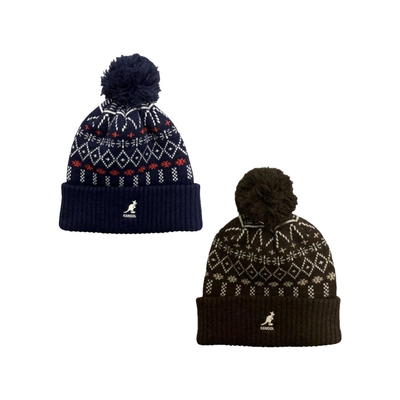 Kangol羊毛线针织提花秋冬冷帽