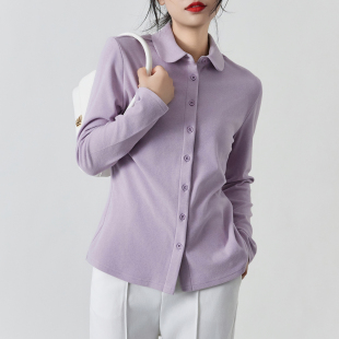秋冬法式 上衣女保暖设计感小众内搭打底衬衣磨毛 叠穿加厚德绒衬衫