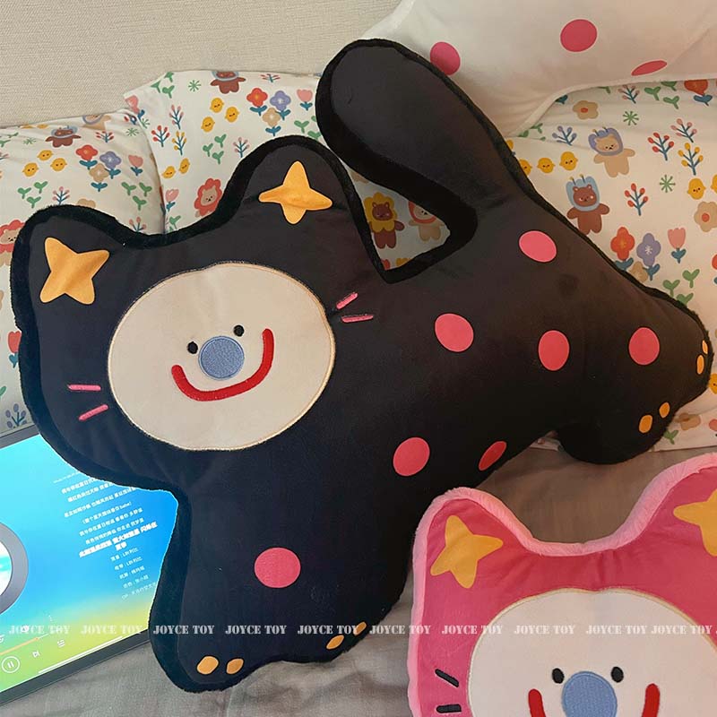 彩色汽车波点猫可爱沙发睡觉抱枕