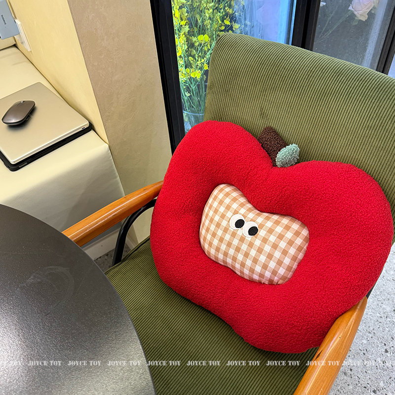 可爱多巴胺苹果抱枕毛绒坐垫靠枕客厅沙发飘窗儿童靠背办公室护腰