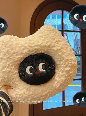 原创猫咪抱枕沙发腰靠公仔可爱动物送女友礼物镂空学生儿童氛围感