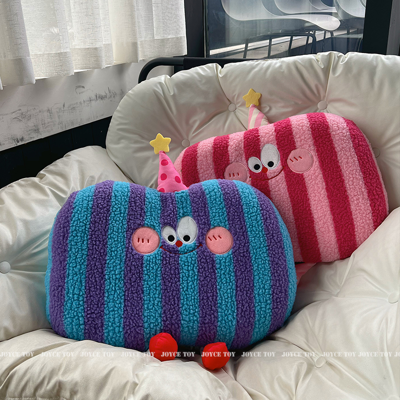 多巴胺毛肚枕头办公室羊羔绒靠垫可爱护颈助眠学生宿舍午睡枕抱枕