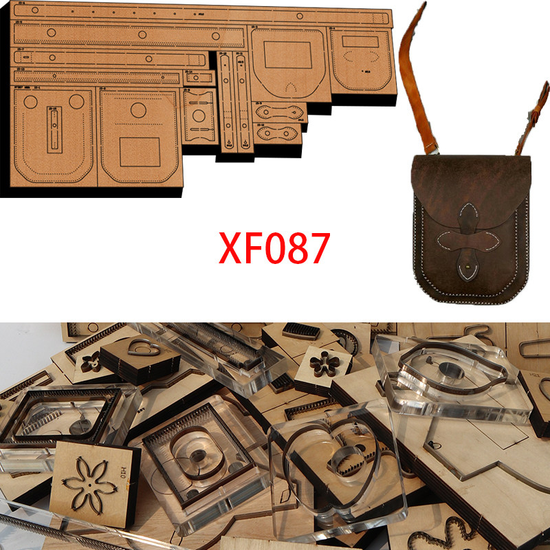 手工皮具刀模，激光刀模定制，皮革切割模具腰包刀模