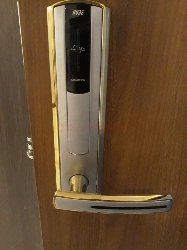 hune科裕智能门锁918-d酒店防盗门刷卡锁pvd技术渡金写字楼公寓锁