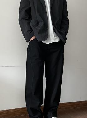 Lifenotes对称拼接cleanfit弯刀工装裤复古直筒休闲cargo工装长裤