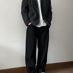 长裤 复古直筒休闲cargo工装 裤 Lifenotes对称拼接cleanfit弯刀工装