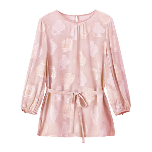 【VAZSLVE/全新奢品】捡漏真丝桑蚕丝乔其剪花上衣12662561