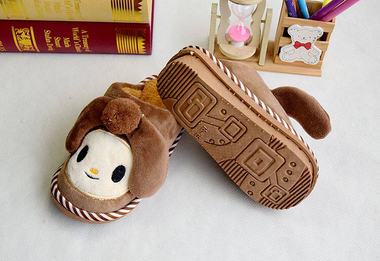 Pantoufles enfants en suède - semelle caoutchouc antidérapant - Ref 1018163 Image 4